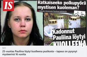 The body of 25-year-old Pauliina was found in a remote place in Lahti in the summer of 2008, and the case was never solved. 